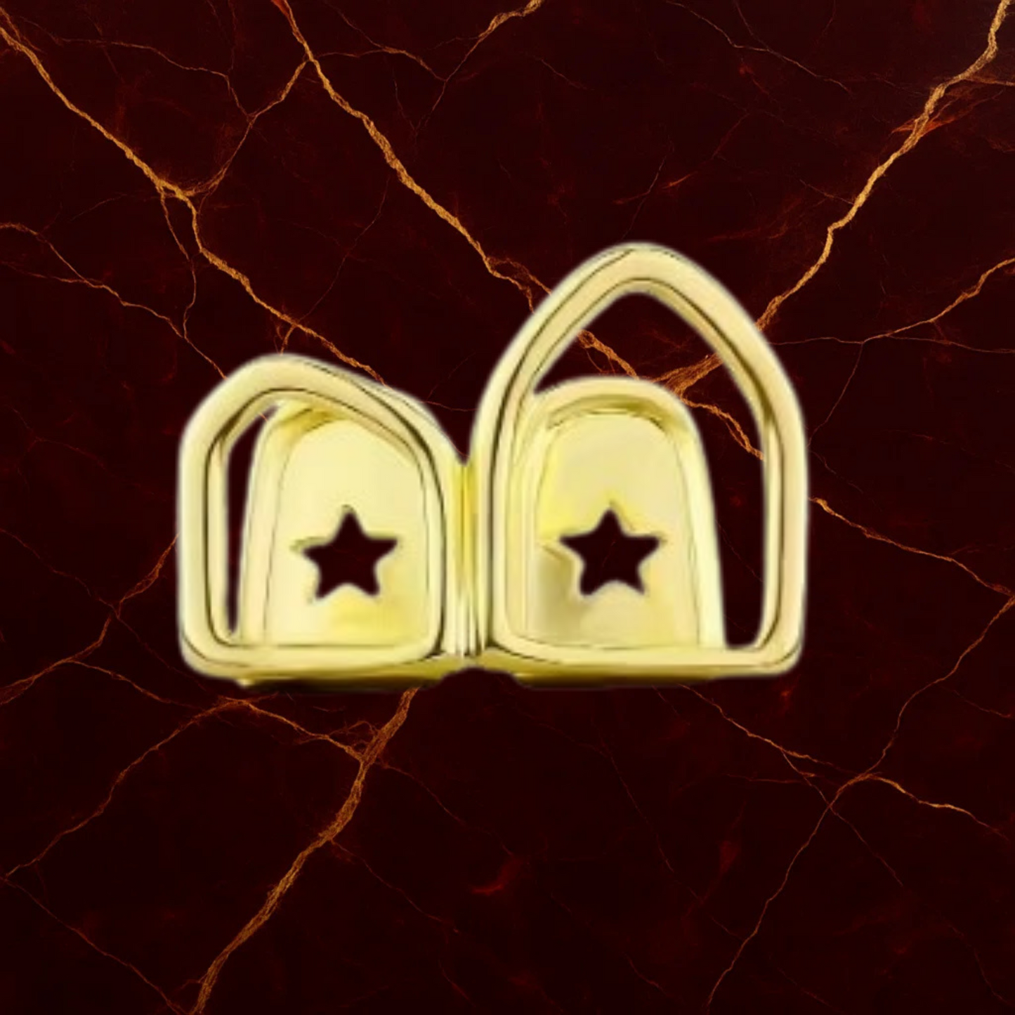 Grillz de Dientes Dobles en Placa