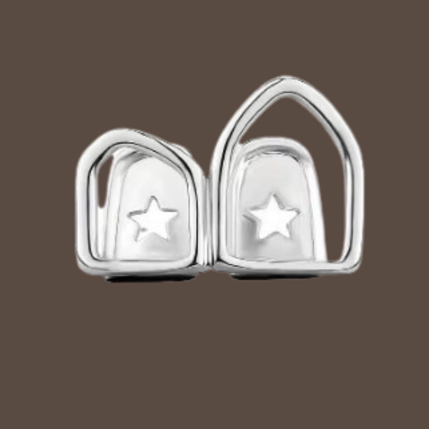 Grillz de Dientes Dobles en Placa