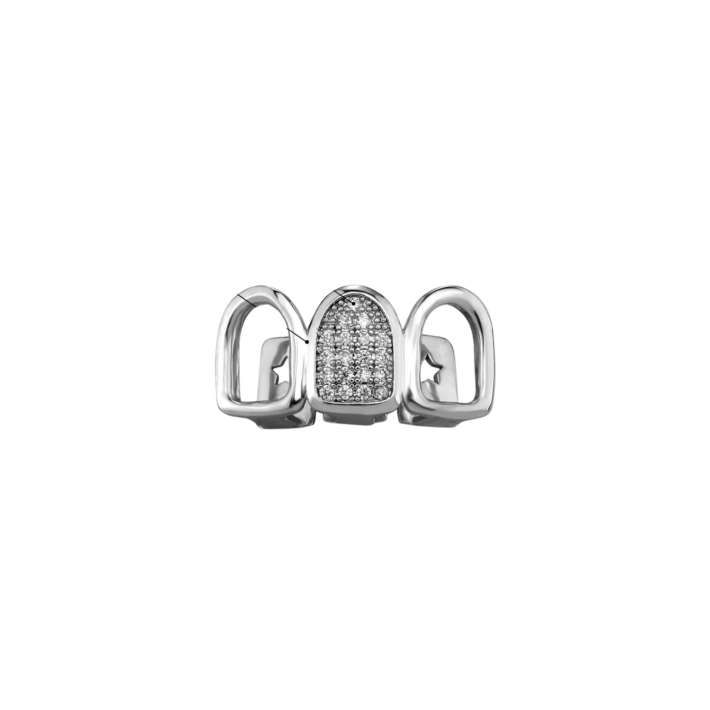 3 Hollow Iced Grillz