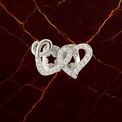 Iced Double Heart Tooth Grillz