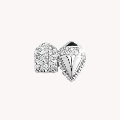 Iced Dual Tooth Canine Grillz