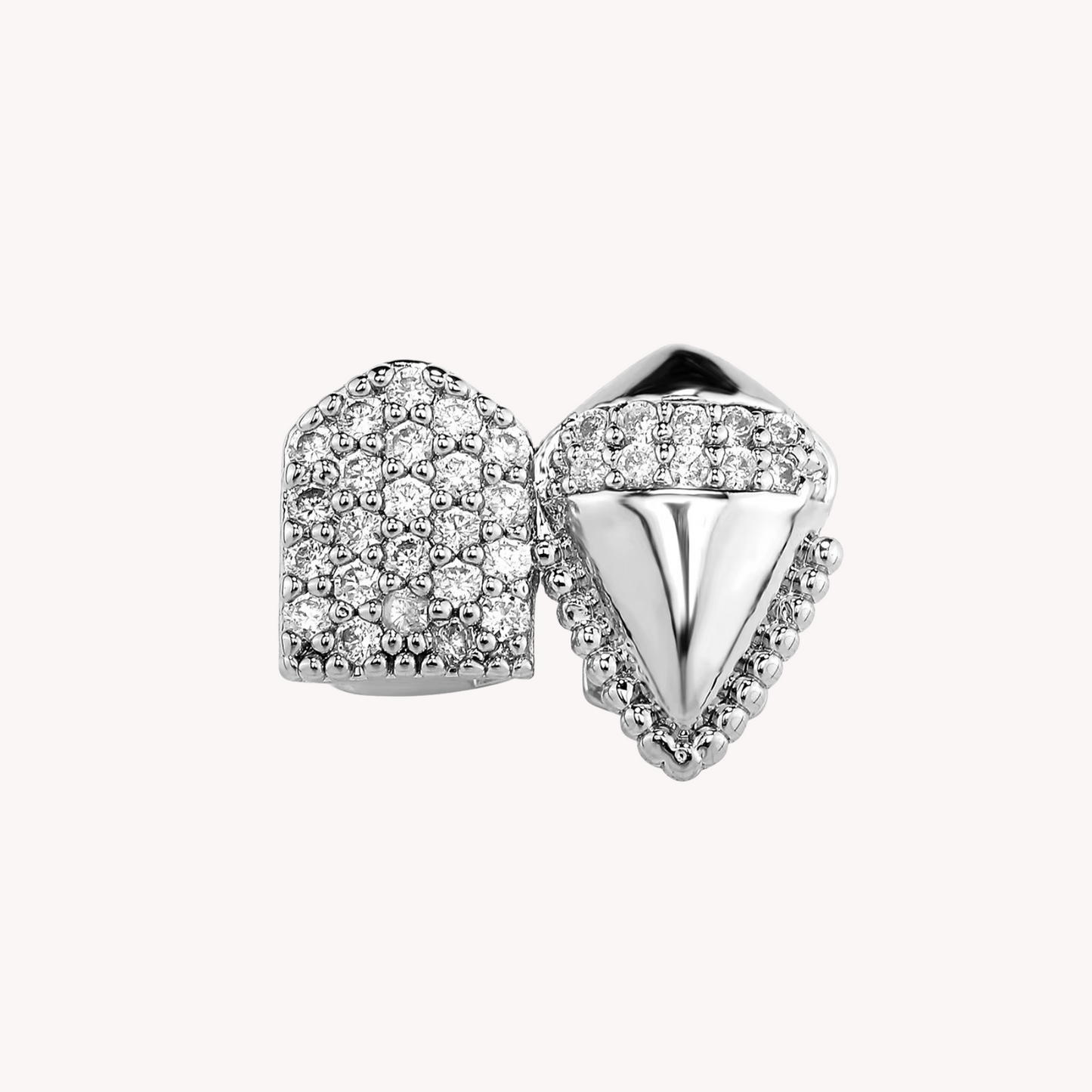 Iced Dual Tooth Canine Grillz