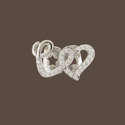 Iced Double Heart Tooth Grillz