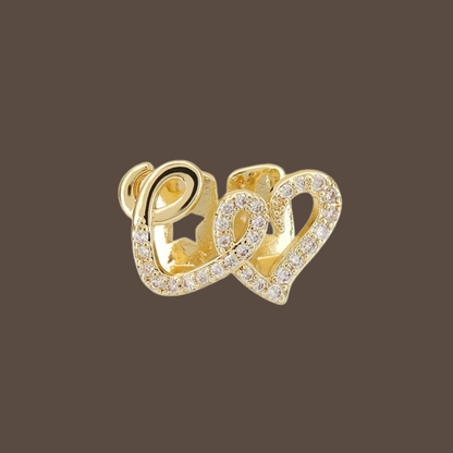 Iced Double Heart Tooth Grillz