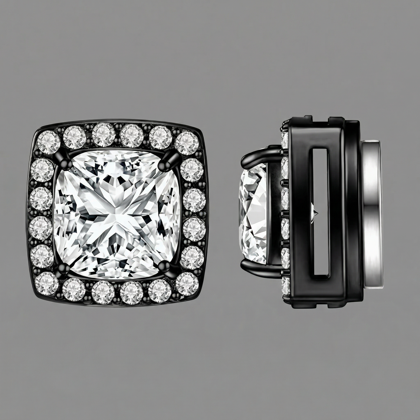 Iced Out Slate Earrings