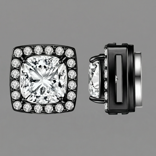 Iced Out Slate Earrings